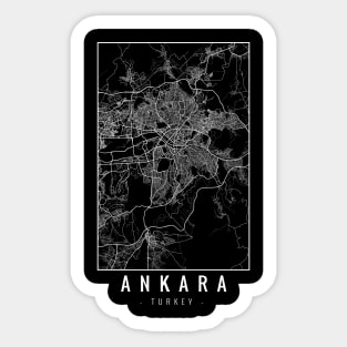 Ankara Turkey Minimalist Map Sticker